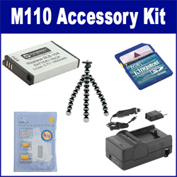 Synergy Digital Accessory Kit, Works with Samsung M110 Digital Camera includes: SDSLB10A Battery, SDM-1501 Charger, KSD2GB Memory Card, ZELCKSG Care & Cleaning, GP-10 Tripod