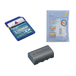 Synergy Digital Accessory Kit, Works with JVC Everio GZ-HD10 Camcorder includes: SDM-180 Charger, KSD2GB Memory Card, SDBNVF808 Battery