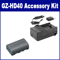 Synergy Digital Accessory Kit, Works with JVC Everio GZ-HD40 Camcorder includes: SDM-180 Charger, SDBNVF808 Battery