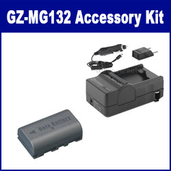 Synergy Digital Accessory Kit, Works with JVC Everio GZ-MG132 Camcorder includes: SDM-180 Charger, SDBNVF808 Battery