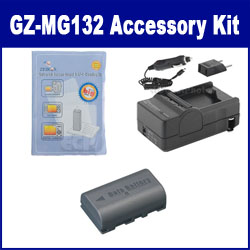 Synergy Digital Accessory Kit, Works with JVC Everio GZ-MG132 Camcorder includes: SDM-180 Charger, ZELCKSG Care & Cleaning, SDBNVF808 Battery