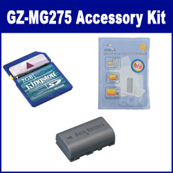Synergy Digital Accessory Kit, Works with JVC Everio GZ-MG275 Camcorder includes: KSD2GB Memory Card, ZELCKSG Care & Cleaning, SDBNVF808 Battery
