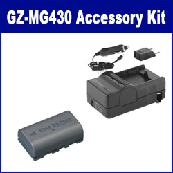 Synergy Digital Accessory Kit, Works with JVC Everio GZ-MG430 Camcorder includes: SDM-180 Charger, SDBNVF808 Battery