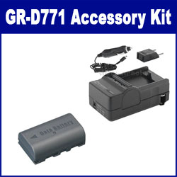 Synergy Digital Accessory Kit, Works with JVC GR-D771 Camcorder includes: SDM-180 Charger, SDBNVF808 Battery