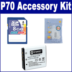 Synergy Digital Accessory Kit, Works with Pentax Optio P70 Digital Camera includes: SDDLi88 Battery, ZELCKSG Care & Cleaning, KSD48GB Memory Card