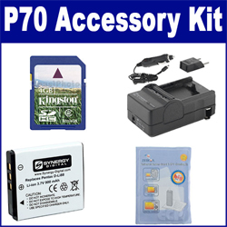 Synergy Digital Accessory Kit, Works with Pentax Optio P70 Digital Camera includes: SDDLi88 Battery, ZELCKSG Care & Cleaning, SDM-1528 Charger, KSD4GB Memory Card