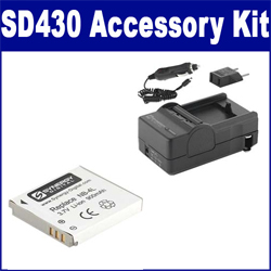 Synergy Digital Accessory Kit, Works with Canon Powershot SD430 Digital Camera includes: SDM-120 Charger, SDNB4L Battery