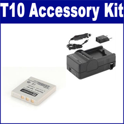 Synergy Digital Accessory Kit, Works with Pentax Optio T10 Digital Camera includes: SDM-142 Charger, SDNP40 Battery