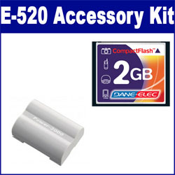 Synergy Digital Accessory Kit, Works with Olympus E-520 Digital Camera includes: ACD335 Battery, T44654 Memory Card