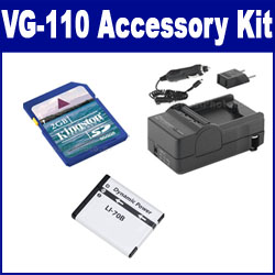 Synergy Digital Accessory Kit, Works with Olympus VG-110 Digital Camera includes: SDLi70B Battery, SDM-1522 Charger, KSD2GB Memory Card