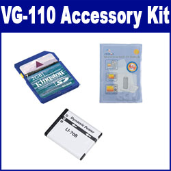 Synergy Digital Accessory Kit, Works with Olympus VG-110 Digital Camera includes: SDLi70B Battery, KSD2GB Memory Card, ZELCKSG Care & Cleaning