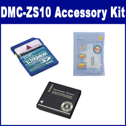 Synergy Digital Accessory Kit, Works with Panasonic Lumix DMC-ZS10 Digital Camera includes: SDDMWBCG10 Battery, KSD2GB Memory Card, ZELCKSG Care & Cleaning