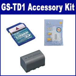 Synergy Digital Accessory Kit, Works with JVC GS-TD1 Camcorder includes: KSD2GB Memory Card, ZELCKSG Care & Cleaning, SDBNVF815 Battery
