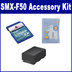 Synergy Digital Accessory Kit, Works with Samsung SMX-F50 Camcorder includes: KSD2GB Memory Card, ZELCKSG Care & Cleaning, SDIABP210E Battery