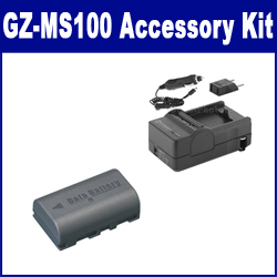 Synergy Digital Accessory Kit, Works with JVC GZ-MS100 Camcorder includes: SDM-180 Charger, SDBNVF808 Battery