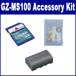 Synergy Digital Accessory Kit, Works with JVC GZ-MS100 Camcorder includes: KSD2GB Memory Card, SDBNVF808 Battery, ZELCKSG Care & Cleaning