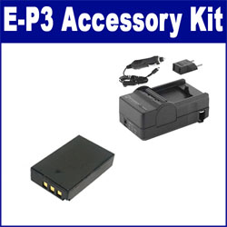 Synergy Digital Accessory Kit, Works with Olympus E-P3 PEN Digital Camera includes: SDBLS1 Battery, SDM-191 Charger