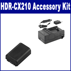 Synergy Digital Accessory Kit, Works with Sony HDR-CX210 Camcorder includes: SDM-109 Charger, SDNPFV50NEW Battery