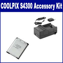 Synergy Digital Accessory Kit, Works with Nikon Coolpix S4300 Digital Camera includes: SDENEL19 Battery, SDM-1541 Charger