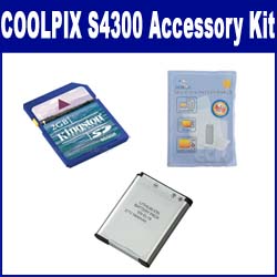 Synergy Digital Accessory Kit, Works with Nikon Coolpix S4300 Digital Camera includes: SDENEL19 Battery, KSD2GB Memory Card, ZELCKSG Care & Cleaning