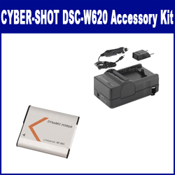 Synergy Digital Accessory Kit, Works with Sony Cyber-Shot DSC-W620 Digital Camera includes: SDNPBN1 Battery, SDM-1515 Charger