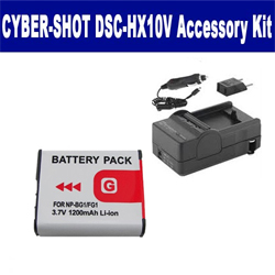 Synergy Digital Accessory Kit, Works with Sony Cyber-shot DSC-HX10V Digital Camera includes: SDNPBG1 Battery, SDM-175 Charger