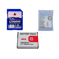 Synergy Digital Accessory Kit, Works with Sony Cyber-shot DSC-HX10V Digital Camera includes: SDNPBG1 Battery, ZELCKSG Care & Cleaning, KSD4GB Memory Card