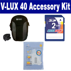 Synergy Digital Accessory Kit, Works with Leica V-LUX 40 Digital Camera includes: KSD2GB Memory Card, SDC-22 Case, ZELCKSG Care & Cleaning