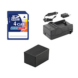 Synergy Digital Accessory Kit, Works with Canon VIXIA HF R300 Camcorder includes: PTBP727 Battery, KSD4GB Memory Card
