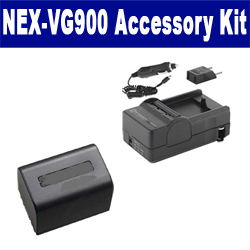 Synergy Digital Accessory Kit, Works with Sony NEX-VG900 Camcorder includes: SDM-109 Charger, SDNPFV70NEW Battery