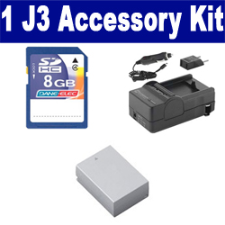 Synergy Digital Accessory Kit, Works with Nikon 1 J3 Digital Camera includes: SDENEL20 Battery, SDM-1549 Charger, KSD48GB Memory Card