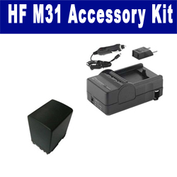 Synergy Digital Accessory Kit, Works with Canon HF M31 Camcorder includes: SDBP827 Battery, SDM-1503 Charger
