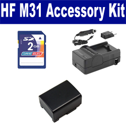 Synergy Digital Accessory Kit, Works with Canon HF M31 Camcorder includes: SDBP809 Battery, SDM-1503 Charger, KSD48GB Memory Card