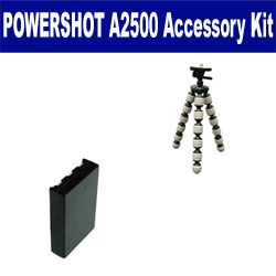 Synergy Digital Accessory Kit, Works with Canon PowerShot A2500 Digital Camera includes: SDNB11L Battery, GP-10 Tripod