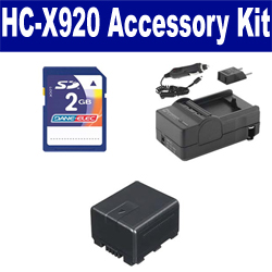 Synergy Digital Accessory Kit, Works with Panasonic HC-X920 Camcorder includes: SDVWVBN130 Battery, SDM-1551 Charger, KSD2GB Memory Card