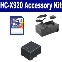 Synergy Digital Accessory Kit, Works with Panasonic HC-X920 Camcorder includes: SDVWVBN130 Battery, SDM-1551 Charger, SD4/16GB Memory Card