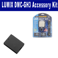 Synergy Digital Accessory Kit, Works with Panasonic Lumix DMC-GH3 Digital Camera includes: LED-70 On-Camera Lighting, ACD416 Battery