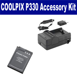 Synergy Digital Accessory Kit, Works with Nikon Coolpix P330 Digital Camera includes: SDENEL12 Battery, SDM-197 Charger