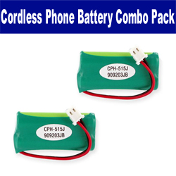 Empire Cordless Phone Batteries, Compatible with AT&T-Lucent CRL80112 Cordless Phone, (NiMh, 2.4V, 750 mAh) Ultra High Capacity, combo-pack includes: 2 x EM-CPH-515J Batteries