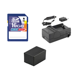 Synergy Digital Accessory Kit, Works with Canon VIXIA HF R42 Camcorder includes: SD4/16GB Memory Card, SDM-1556 Charger, SDBP718 Battery
