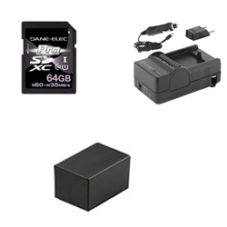 Synergy Digital Accessory Kit, Works with Canon VIXIA HF R42 Camcorder includes: KSD64GB Memory Card, SDM-1556 Charger, ACD786 Battery, SDM-1556 Charger, ACD786 Battery