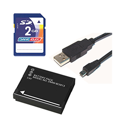 Synergy Digital Accessory Kit, Works with Panasonic Lumix DMC-ZS30 Digital Camera includes: KSD2GB Memory Card, ACD418 Battery, USB8PIN USB Cable