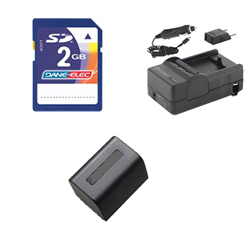 Synergy Digital Accessory Kit, Works with Sony HDR-PJ230E/S Camcorder includes: SDNPFV70NEW Battery, SDM-109 Charger, KSD2GB Memory Card