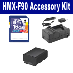 Synergy Digital Accessory Kit, Works with Samsung HMX-F90 Camcorder includes: SDIABP210E Battery, SDM-1524 Charger, SD4/16GB Memory Card