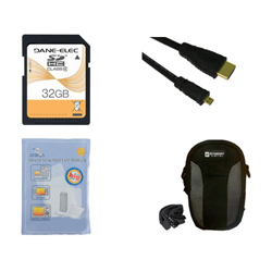 Synergy Digital Accessory Kit, Works with Panasonic HX-WA3 Camcorder includes: SD32GB Memory Card, SDC-22 Case, HDMI6FMC AV & HDMI Cable, ZELCKSG Care & Cleaning
