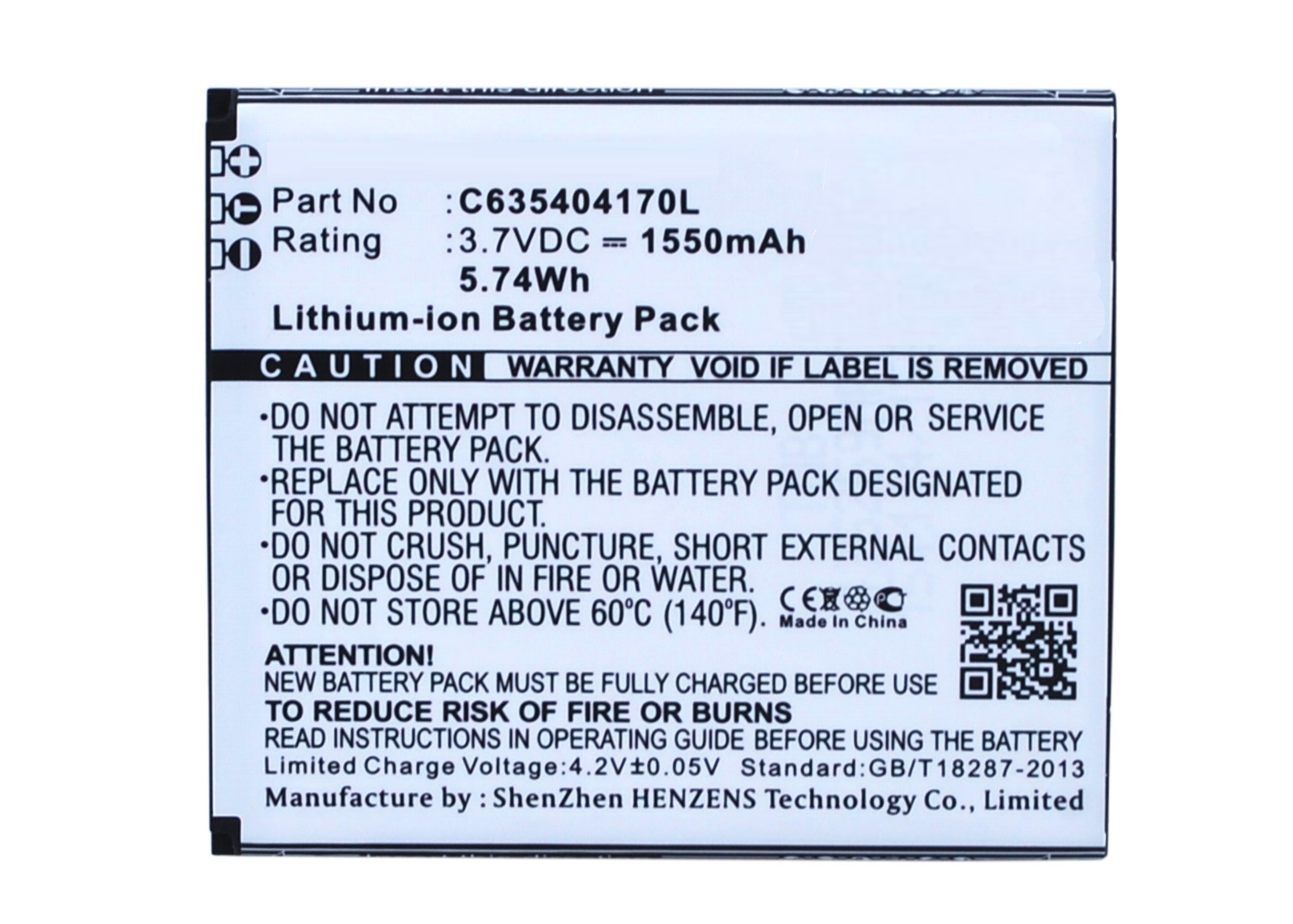 Synergy Digital Battery Compatible With BLU C635404170L Cellphone Battery - (Li-Ion, 3.7V, 1550 mAh / 5.74Wh)
