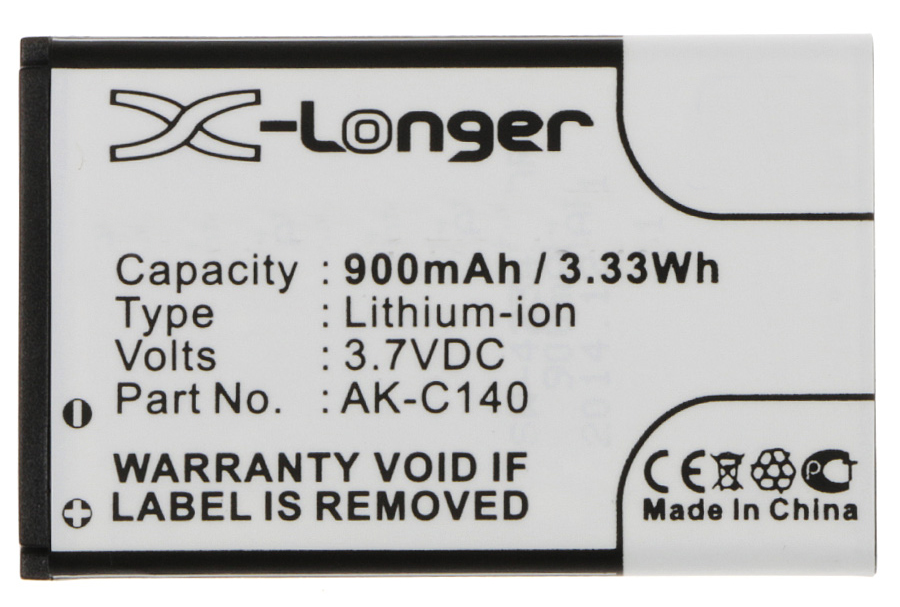 Synergy Digital Battery Compatible With Doro AK-C140 Cellphone Battery - (Li-Ion, 3.7V, 900 mAh / 3.33Wh)