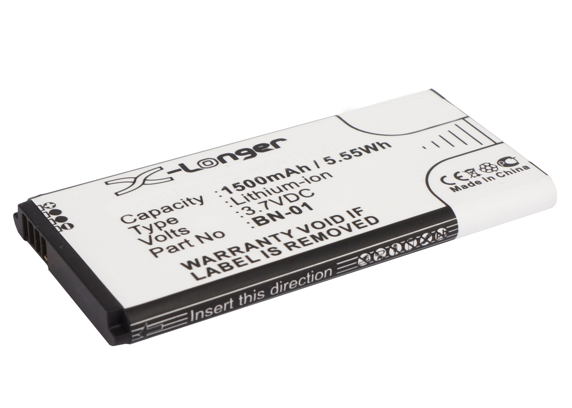 Synergy Digital Battery Compatible With Nokia BN-01 Cellphone Battery - (Li-Ion, 3.7V, 1500 mAh / 5.55Wh)