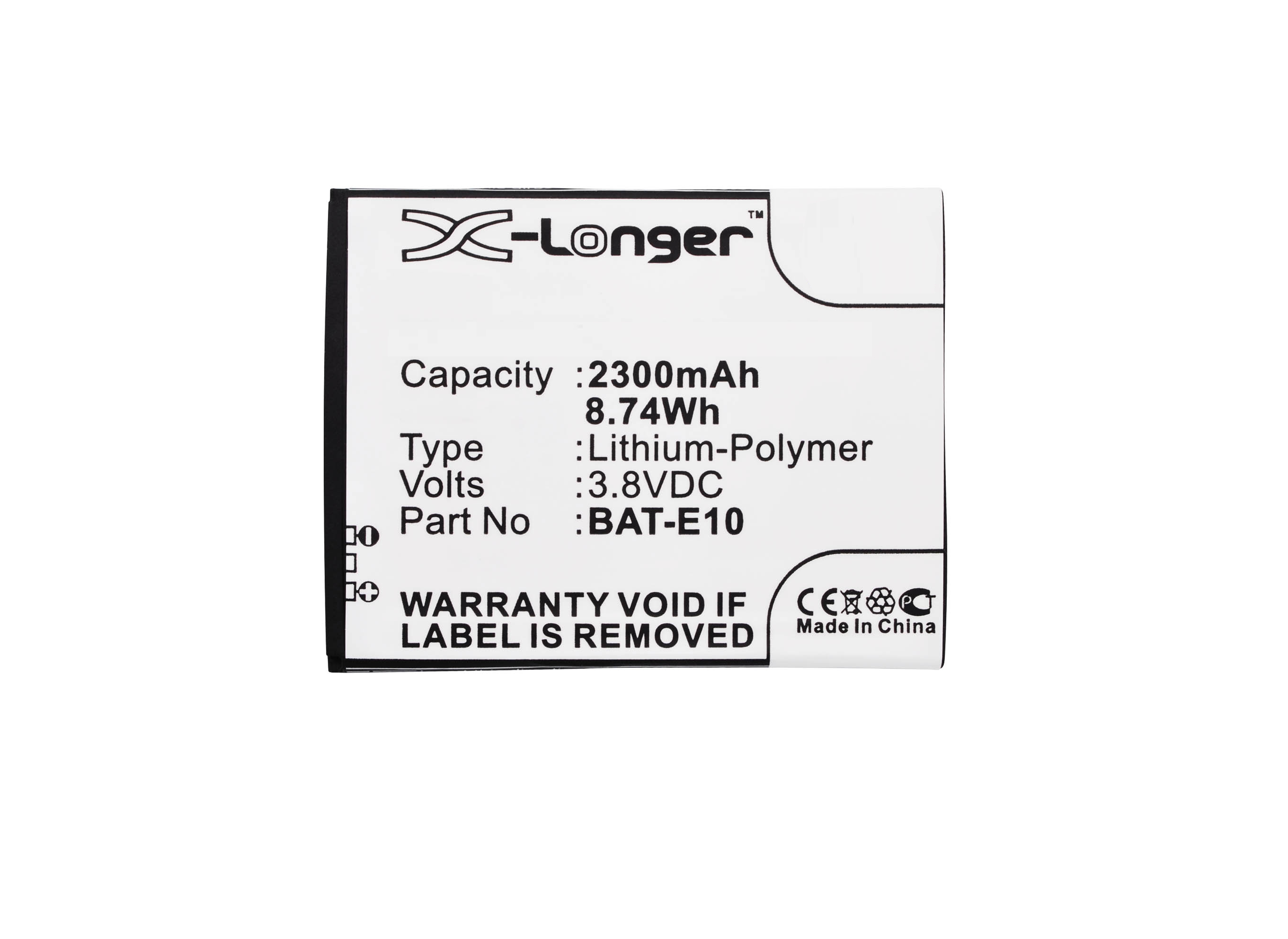Synergy Digital Battery Compatible With Acer BAT-E10 Cellphone Battery - (Li-Pol, 3.8V, 2300 mAh / 8.74Wh)