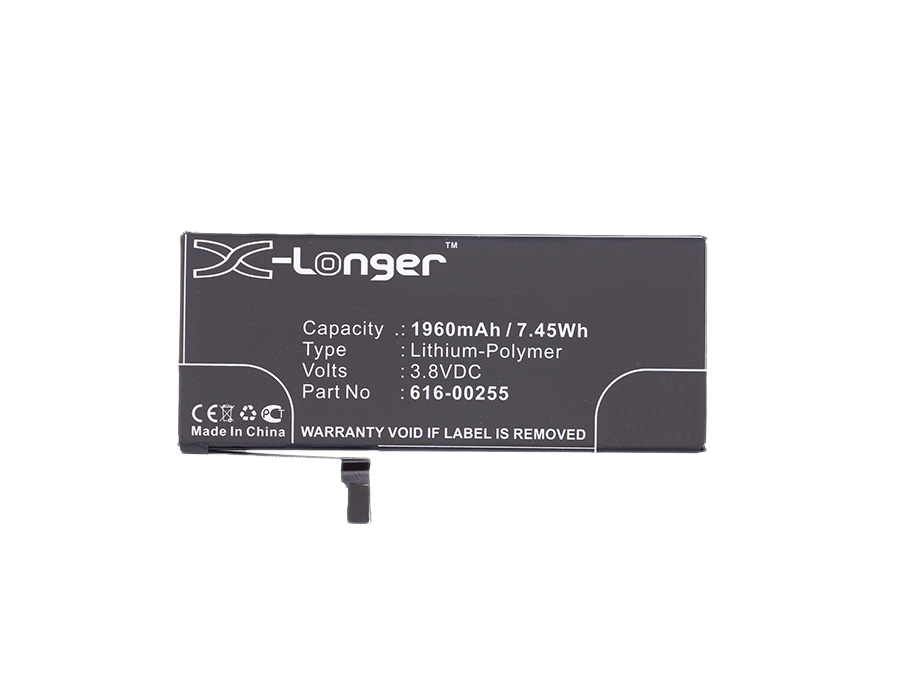 Synergy Digital Battery Compatible With Apple 616-00255 Cellphone Battery - (Li-Pol, 3.8V, 1960 mAh / 7.45Wh)